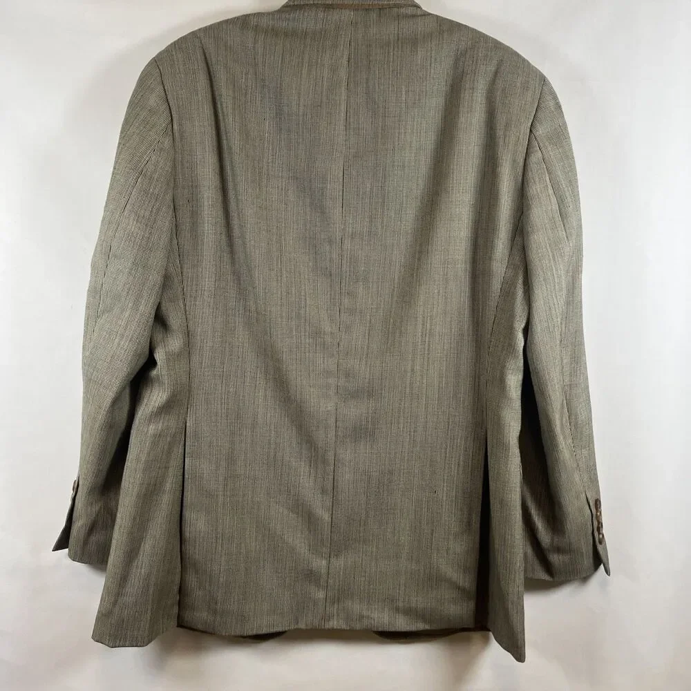 Ralph Lauren Men’s Sport Coat Houndstooth Wool Lined Blazer 39R Classic